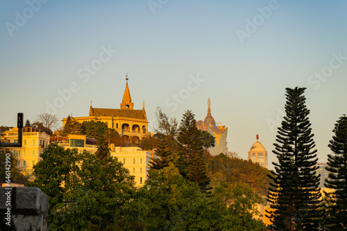Sunset view of the Chapel of Our Lady of Penha