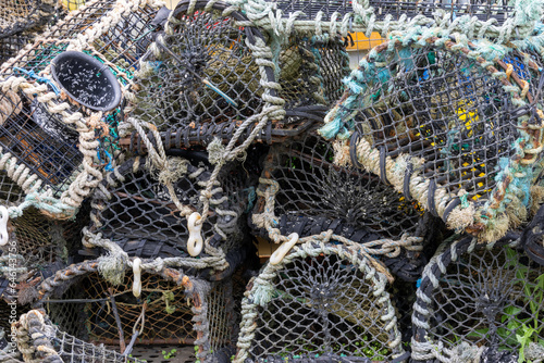 lobster pots in the harbor