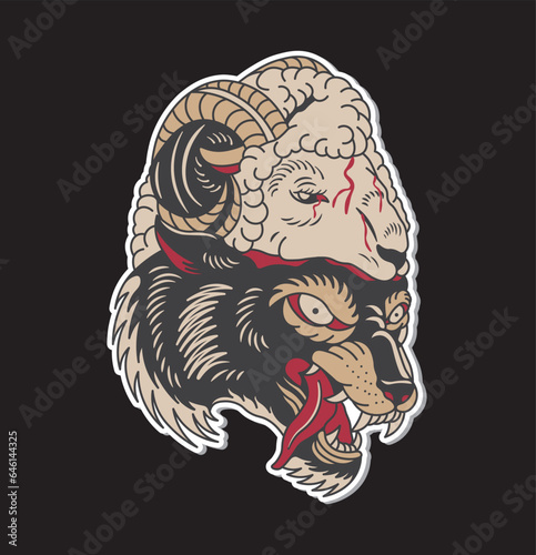 Panther with old school tattoo style. for t-shirts, stickers and other similar products.