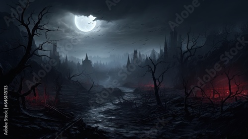 Dark Fantasy Landscape Game Art