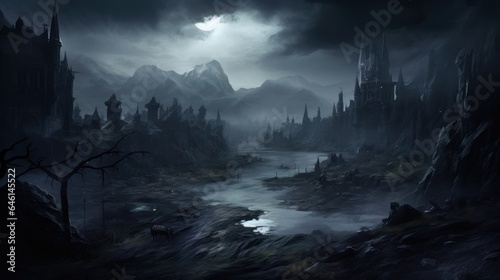 Open World Dark Fantasy Landscape Game Art © Damian Sobczyk