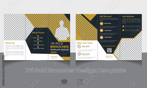 Modern Business trifold business brochure template

