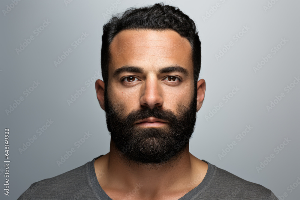 Close-up photograph of man with beard. This image can be used for various purposes. Close-up photograph of man with beard. This image can be used for various purposes.