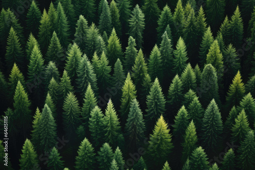 Picturesque image of group of pine trees in serene forest. This photo captures beauty and tranquility of nature. Perfect for use in nature-themed projects or as background image.