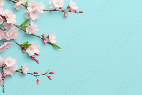 Branch from cherry tree. Beauty of nature and intricate details of cherry tree branch. It can also be used in educational materials or as background for spring or nature-themed designs.
