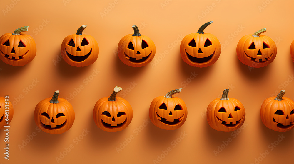 Naklejka premium Pumpkin backgrounds for Halloween. Decorative, fun and creative pumpkin backgrounds.