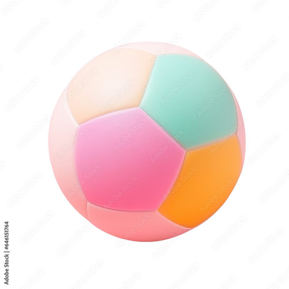 Plastic football on a transparent background Plastic football on a transparent background