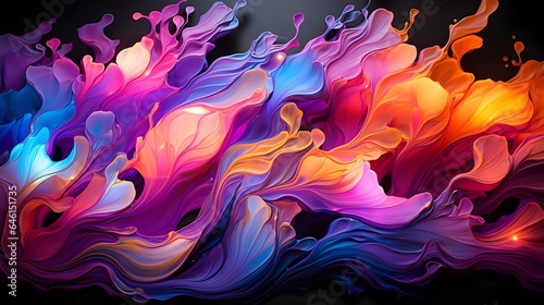 Fluid Acrylic Pours - Artistic Illustration (Generative AI)