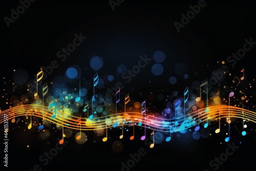 A colorful music background.