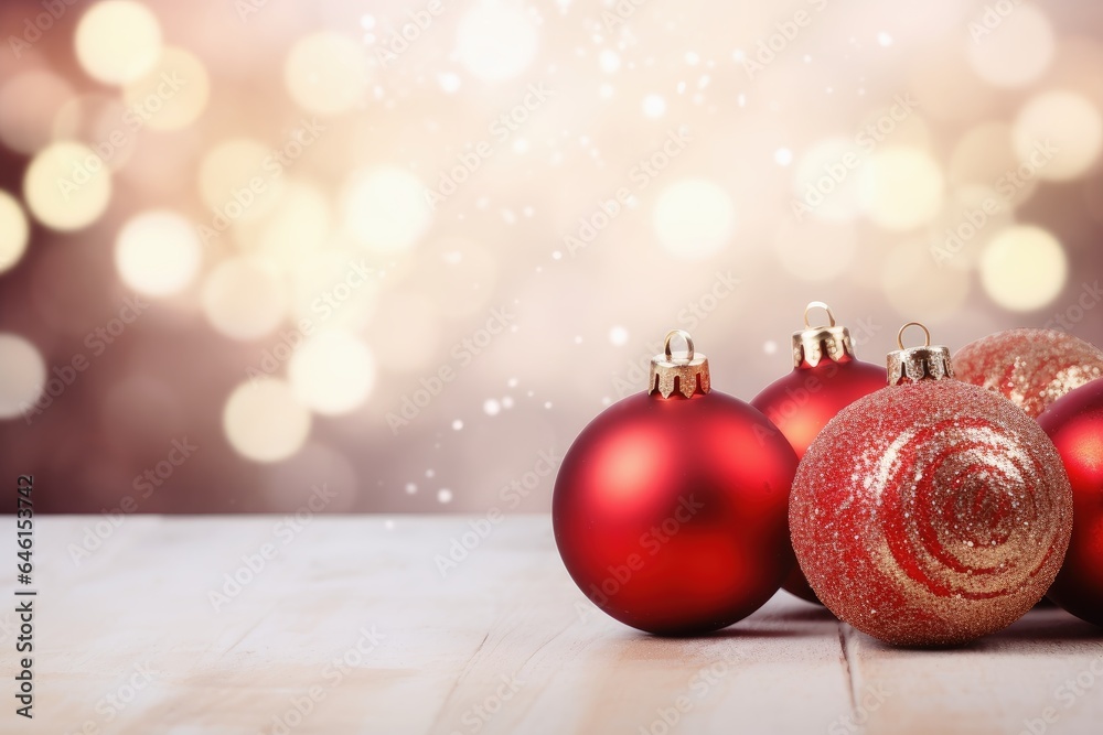 A festive christmas bauble decoration background with copy space. A festive christmas bauble decoration background with copy space.