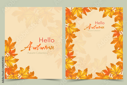 Greeting cards collection for fall season celebration