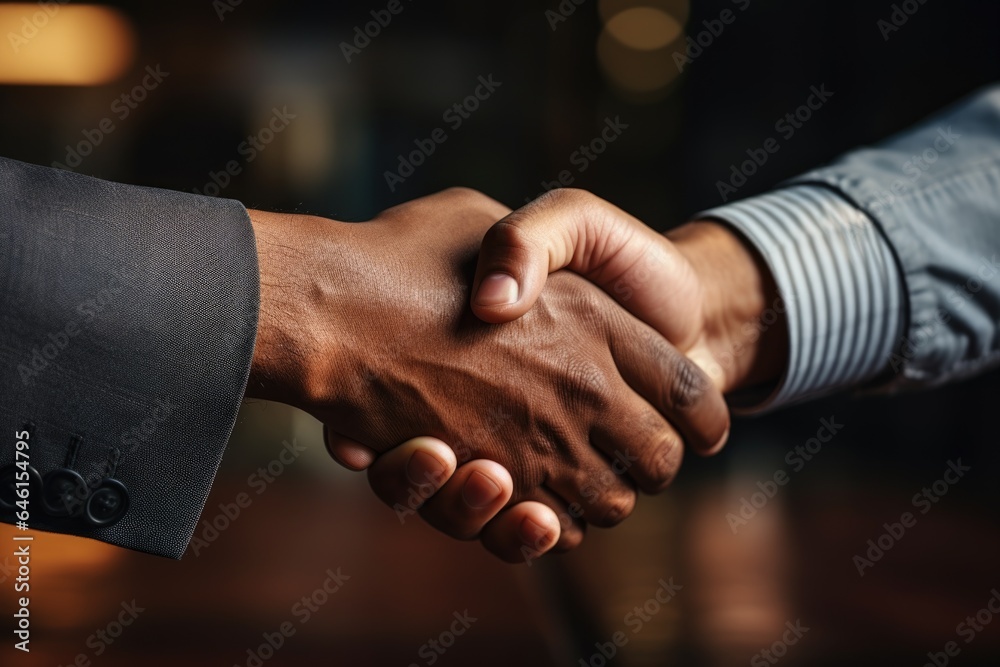 Businessmen, business partners shake hands with each other Businessmen, business partners shake hands with each other