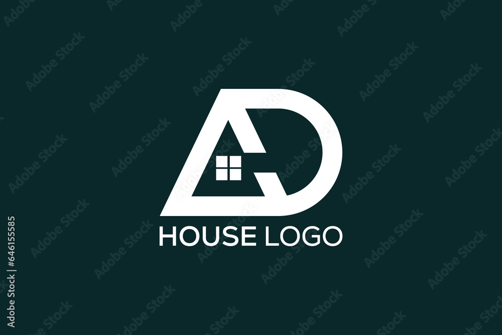 Creative Vector Letter A D And House Minimal and Trendy Professional Logo Design Creative Vector Letter A D And House Minimal and Trendy Professional Logo Design