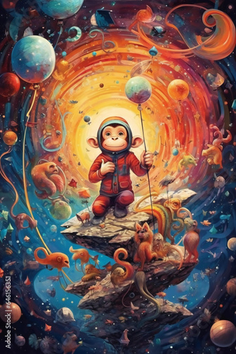 Monkey in the space