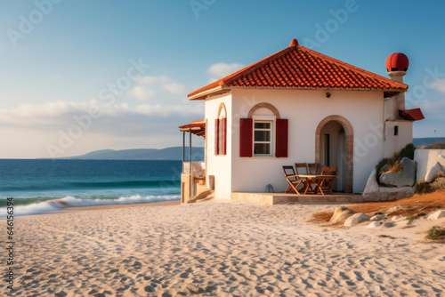 A beautiful and modest house in Greece on a sandy beach