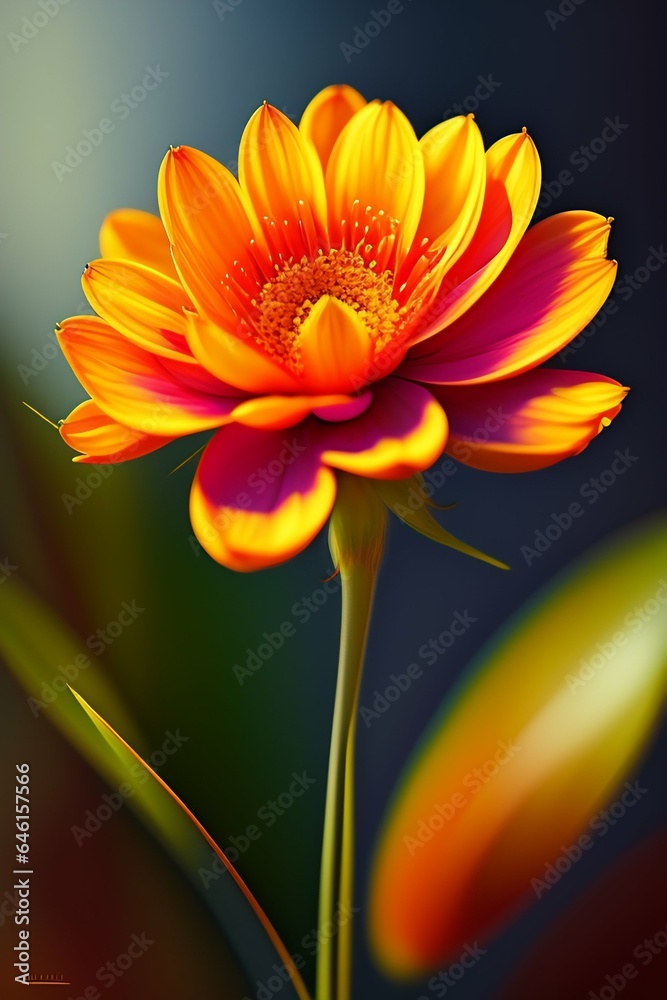 Beautiful yellow and red flower Beautiful yellow and red flower