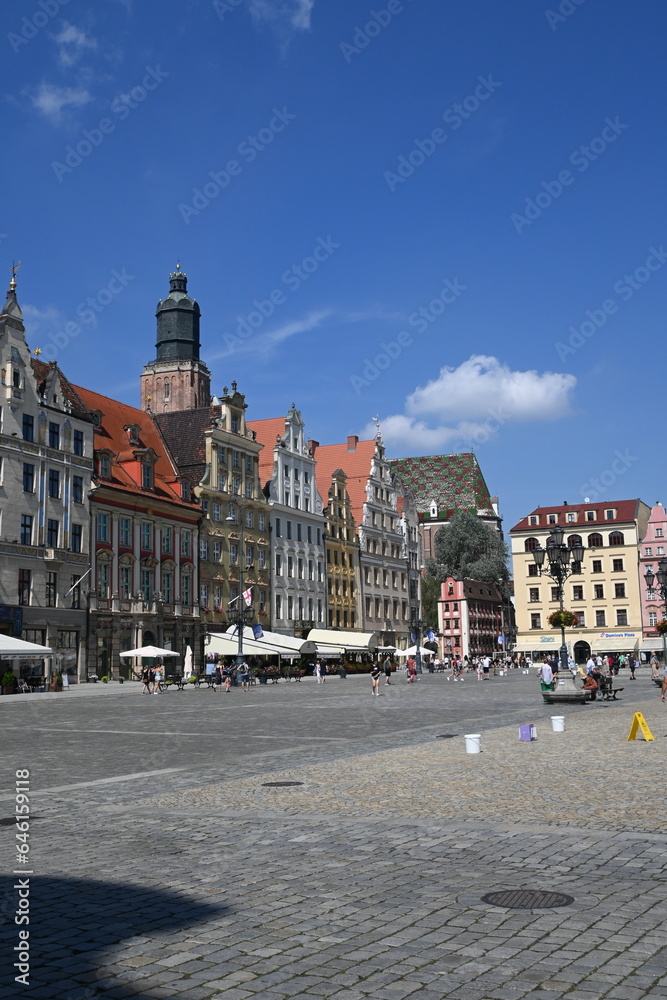 Walking around the historic town of wroclaw