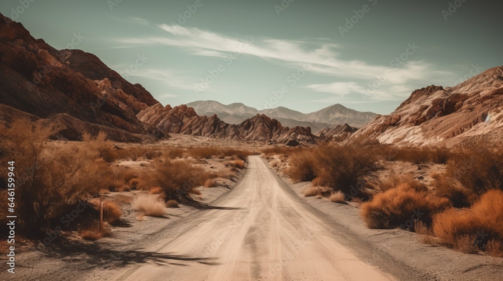 Arizona desert. Created with Generative AI technology.