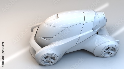 fantasy concept car design, Sci-fi future transport, non AI 3d illustration