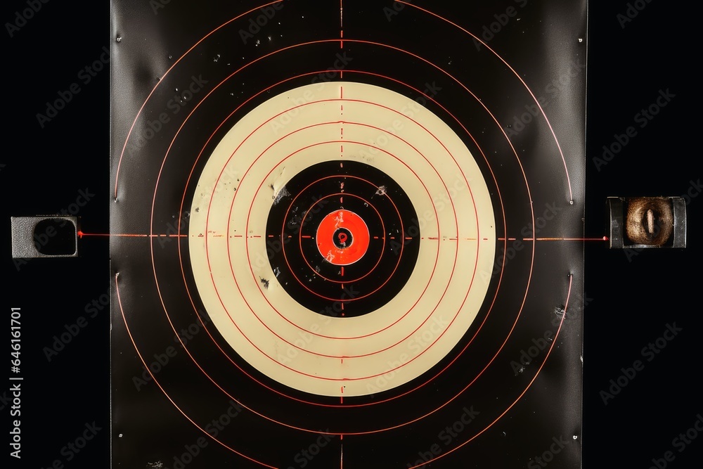 A shooting target with rings. A shooting target with rings.