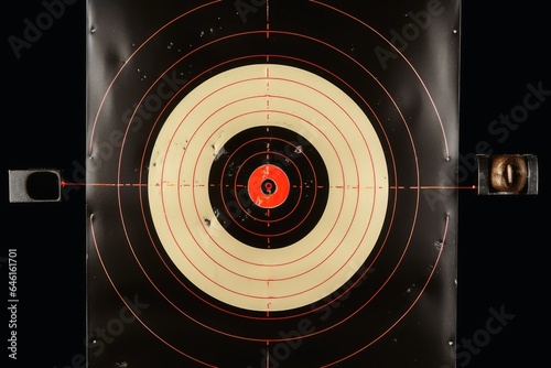 A shooting target with rings.