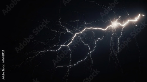 Flash of Lightning on Dark Background