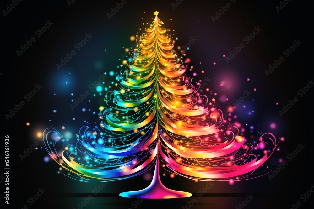 An abstract christmas tree background.
