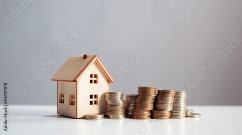 Many Houses with a Lot of Coin Stack Idea for Property Investment Income Tax and Passive Income