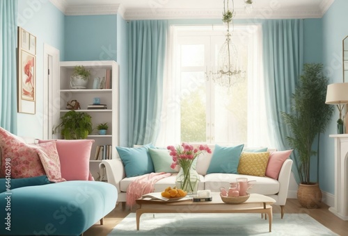 Living room classic style interior design © Carlos