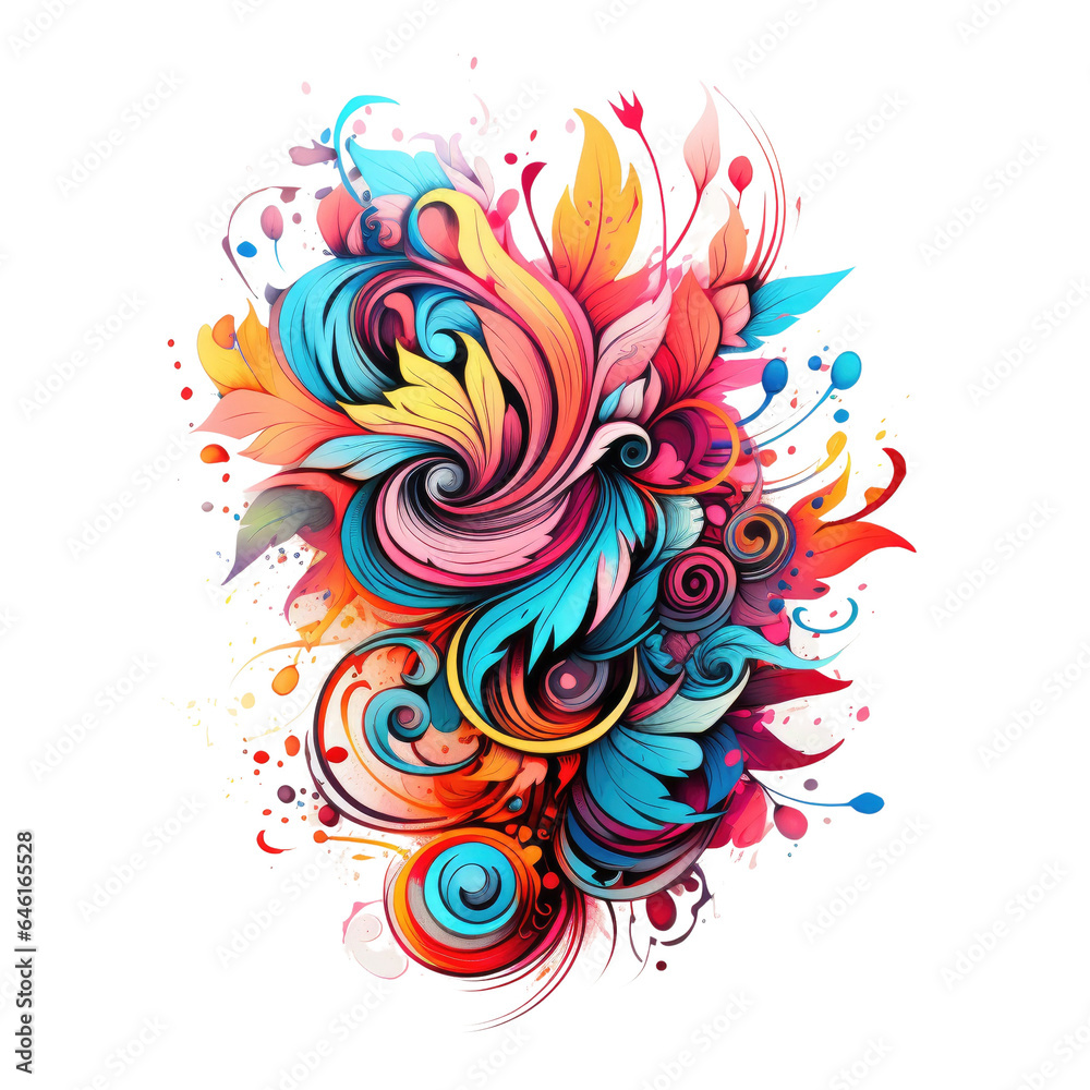 Ink design on skin transparent background Ink design on skin transparent background