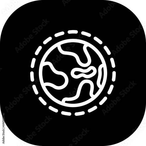 Ozon ecology icon with black filled line outline style. ozone, molecule, nature, ecology, layer, eco, design. Vector Illustration