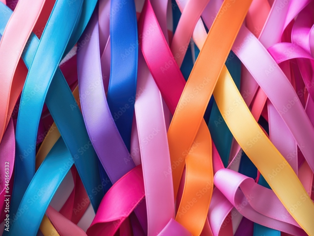 collage of various ribbons of different colors representing the fight ...