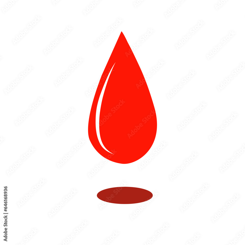 Fototapeta premium Blood Drop Vector Icon 