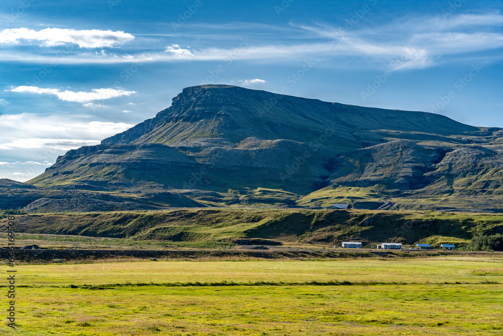 landscape with mountains and sky in iceland