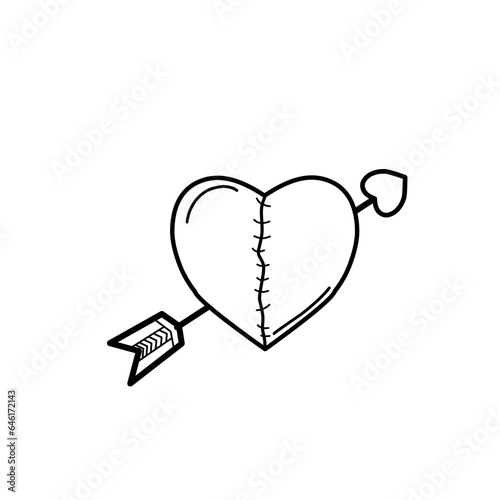 Heart with Arrow Vector Icon 