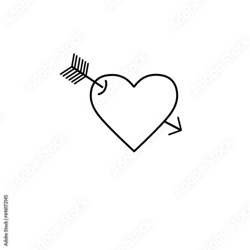 Heart with Arrow Vector Icon 