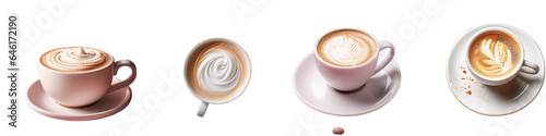 Png Set Steaming white coffee cup transparent background