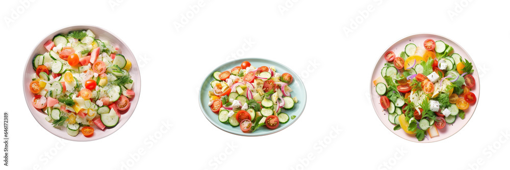 Png Set Vegetable salad with transparent background Png Set Vegetable salad with transparent background