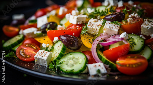 Greek salad, Greek food photo
