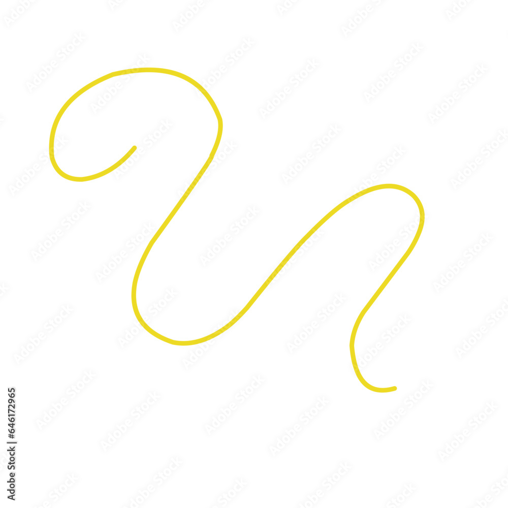 Yellow Long Thread Vector Illustration Yellow Long Thread Vector Illustration