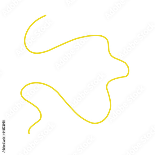 Yellow Long Thread Vector Illustration 