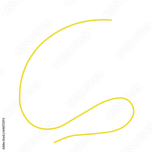 Yellow Long Thread Vector Illustration 