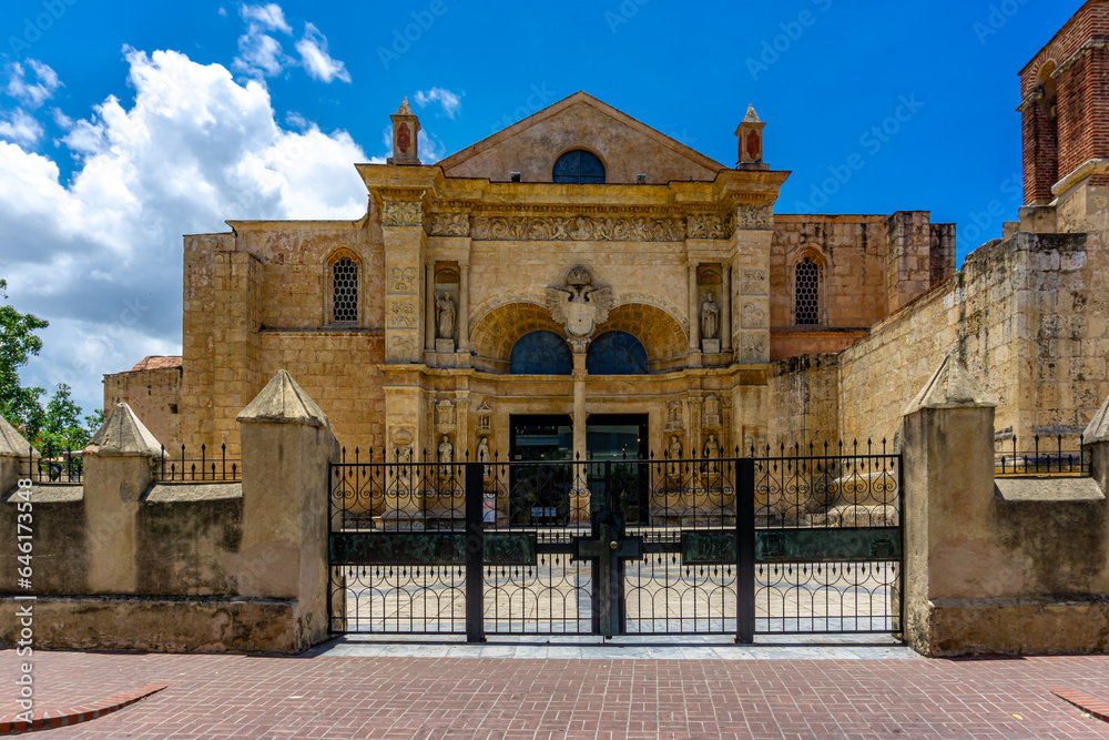 The Cathedral of Santa María la Menor in the Colonial City of Santo Domingo is dedicated to St. Mary of the Incarnation. It is the first and oldest cathedral in the Americas, built in 1504 - 1550.
