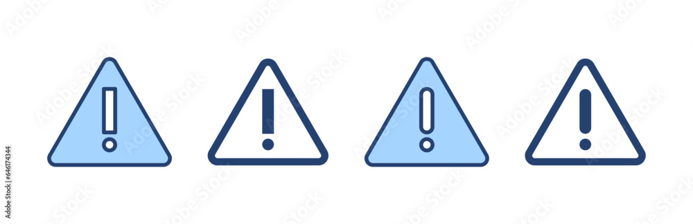 Exclamation danger icon vector. attention sign and symbol. attention sign Exclamation danger icon vector. attention sign and symbol. attention sign