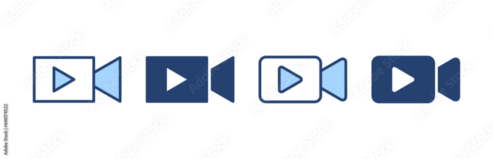 Video icon vector. video camera sign and symbol. movie sign. cinema Video icon vector. video camera sign and symbol. movie sign. cinema