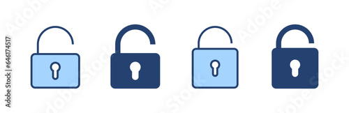 Unlock icon vector. Unlock sign and symbol. unlocked padlock icon