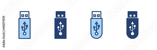 Usb icon vector. Flash disk sign and symbol. flash drive sign.