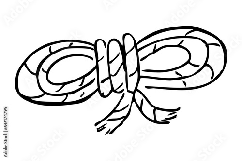 simple vector doodle hand draw sketch of rope
