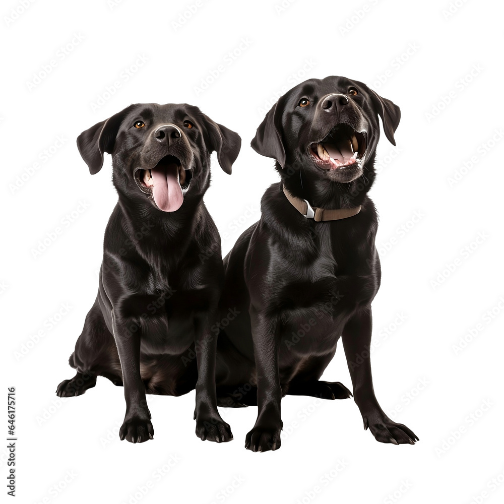 2 playful black labrador retriever dogs isolated 2 playful black labrador retriever dogs isolated