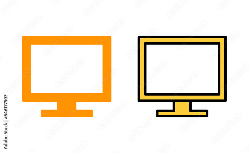 Computer icon set for web and mobile app. computer monitor sign and symbol Computer icon set for web and mobile app. computer monitor sign and symbol